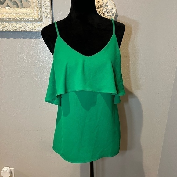 C. Luce Tops - C Luce green off the shoulder top